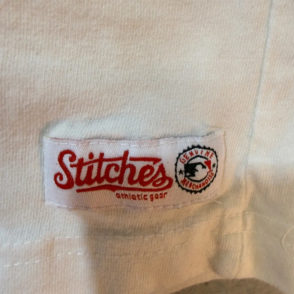 Stitches St. Louis Cardinals MLB Raglan Graphic T-Shirt Mens XL White Red 2011 - Picture 6 of 11